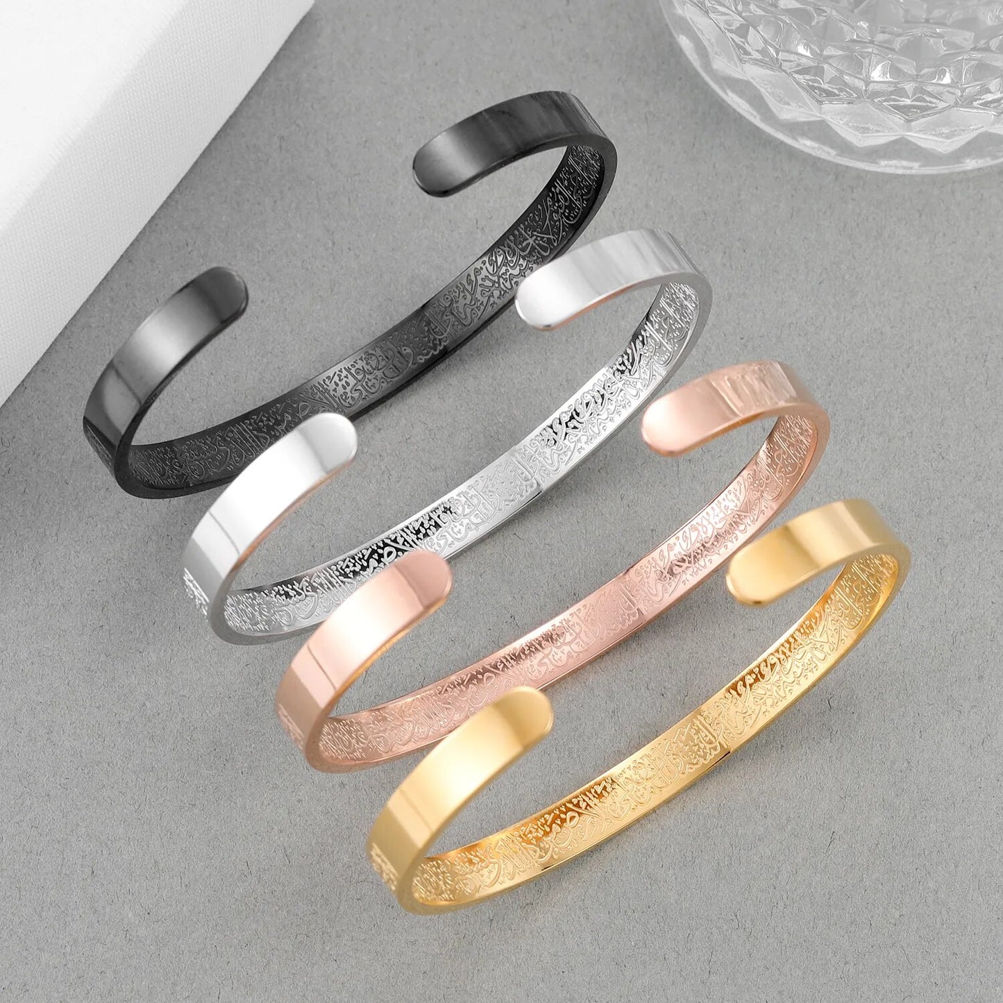 Cuff Bangles Women Gold Stainless Steel Jewelry Personalized Bracelet