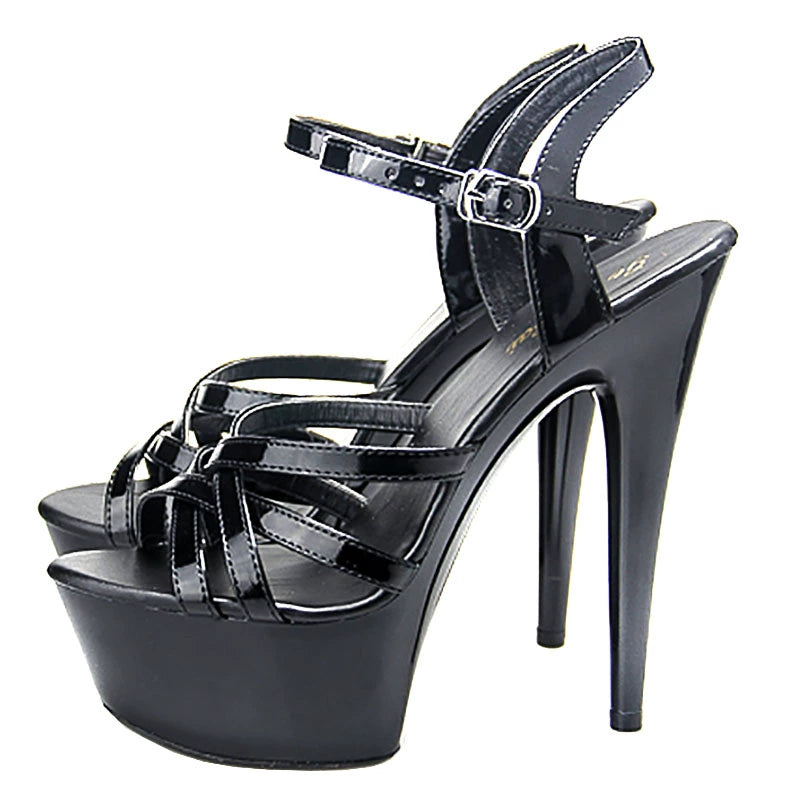 Dancing Shoes with Crystal Bottom for Catwalk