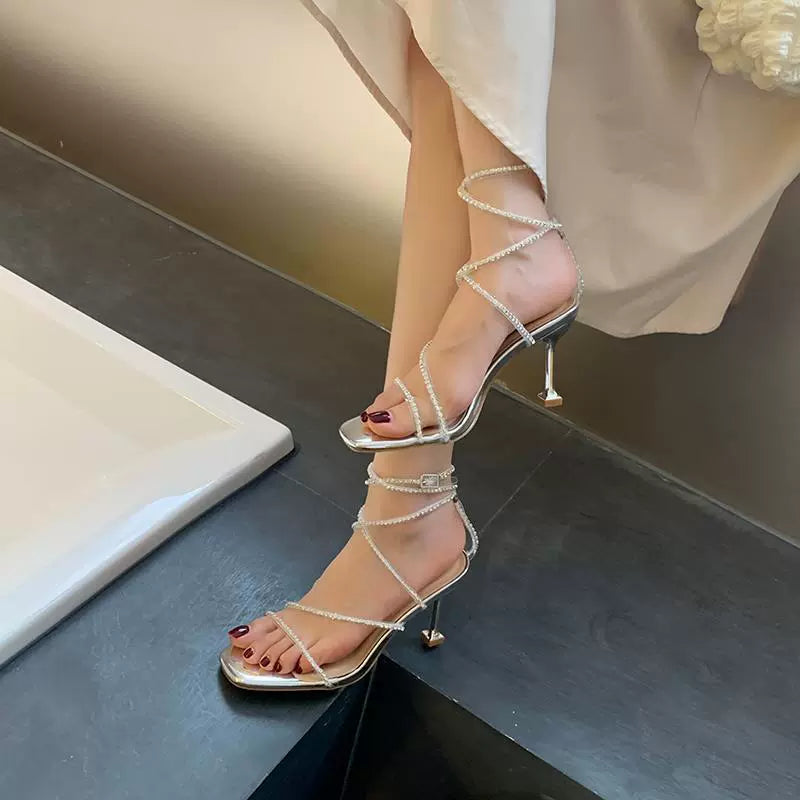 Rhinestone Socialite Not Tired Feet High Heels