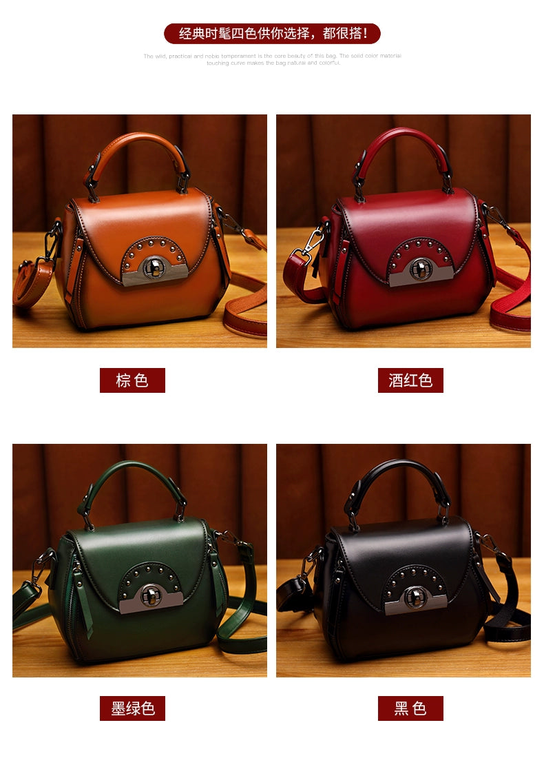 Fashionable Retro Practical Shoulder Crossbody Leather Women's Bag