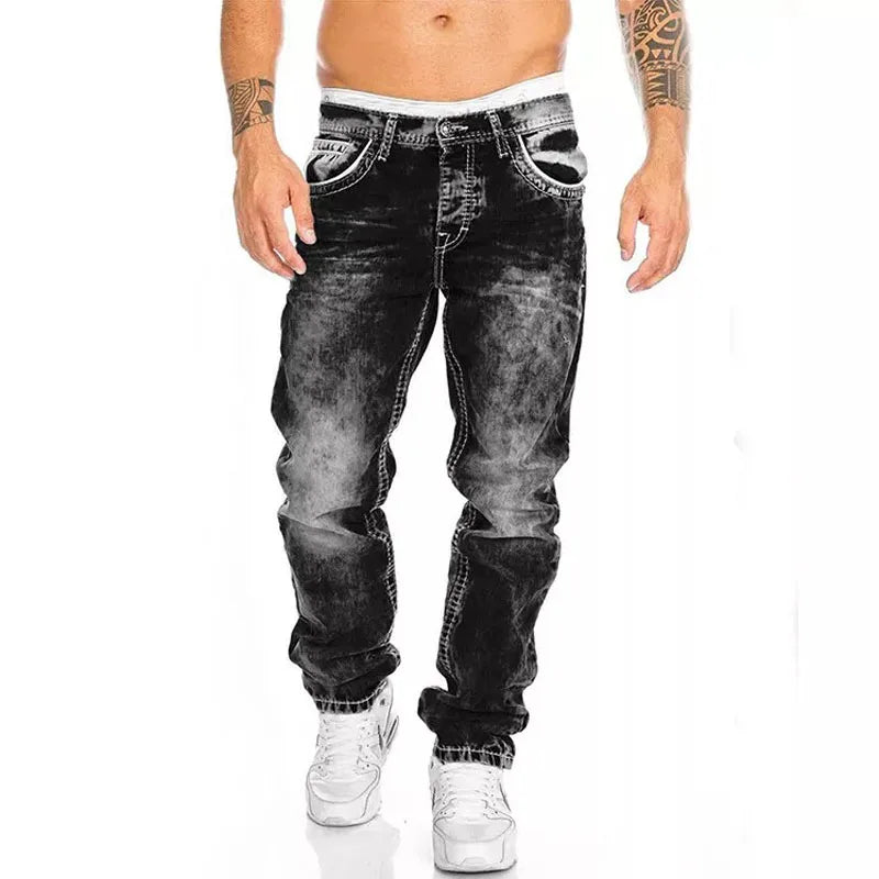 Jeans Brands Straight Stretch Slim Jean casual Pants Denim Trousers