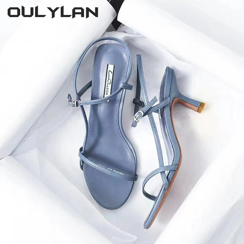 Women Narrow Band Sex High Heels Modern Footwear Lady Sandals