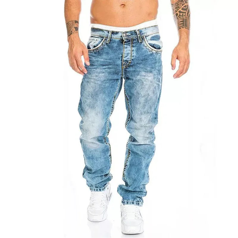 Jeans Brands Straight Stretch Slim Jean casual Pants Denim Trousers