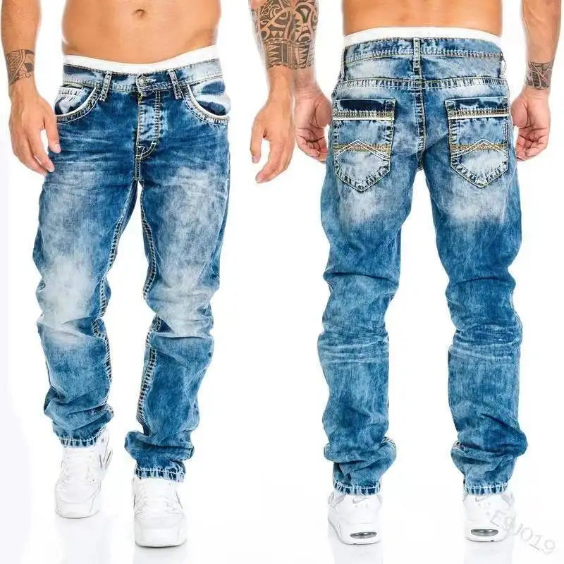Jeans Brands Straight Stretch Slim Jean casual Pants Denim Trousers