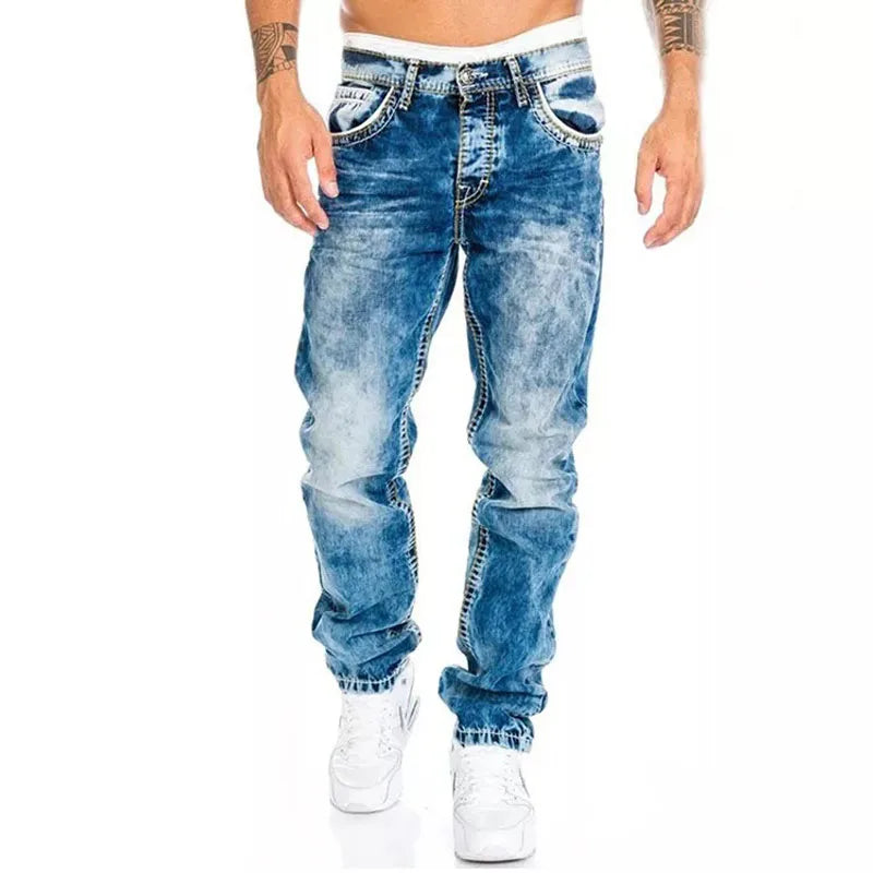 Jeans Brands Straight Stretch Slim Jean casual Pants Denim Trousers