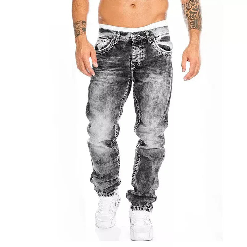 Jeans Brands Straight Stretch Slim Jean casual Pants Denim Trousers