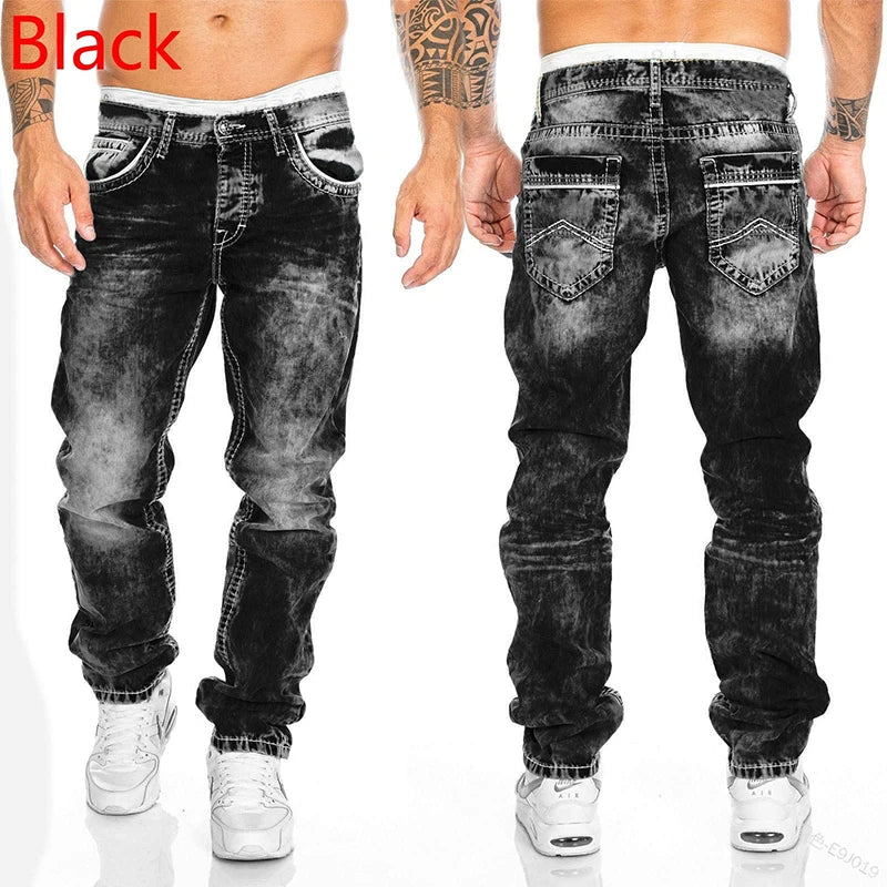 Jeans Brands Straight Stretch Slim Jean casual Pants Denim Trousers