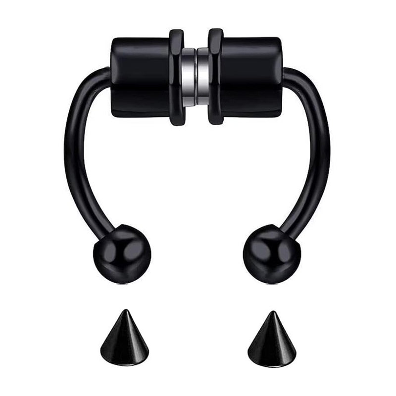 Stainless Steel Magnet Fake Piercing Nose Ring Fake Septum Piercing Nose Clip Fashion Jewelry