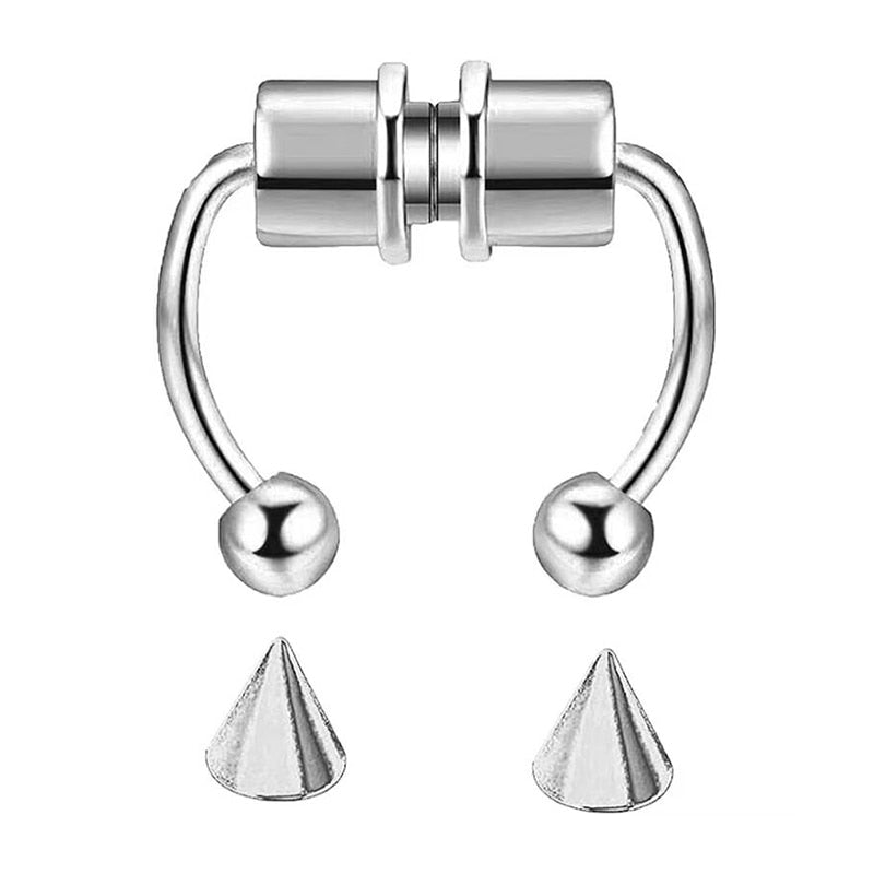Stainless Steel Magnet Fake Piercing Nose Ring Fake Septum Piercing Nose Clip Fashion Jewelry
