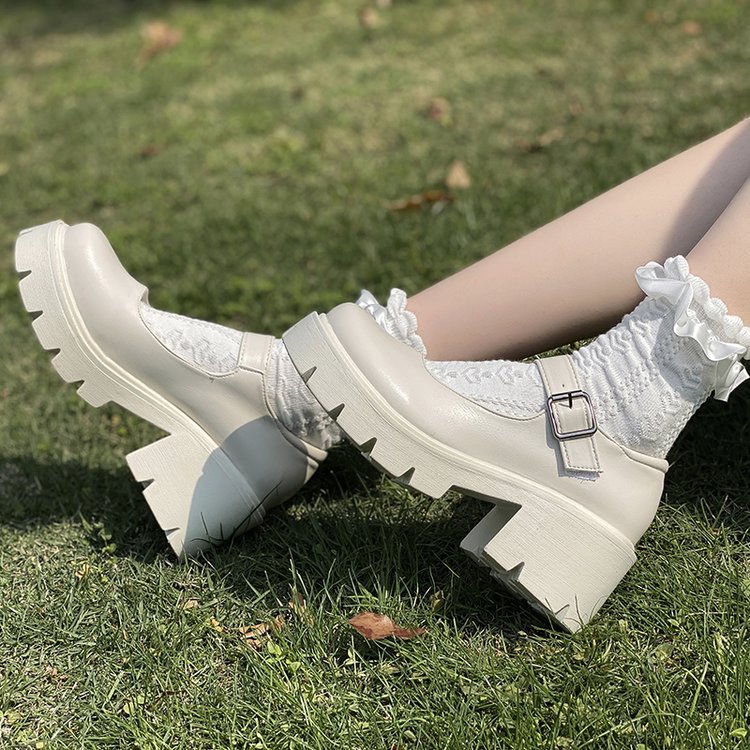 Women Japanese High Heels Waterproof