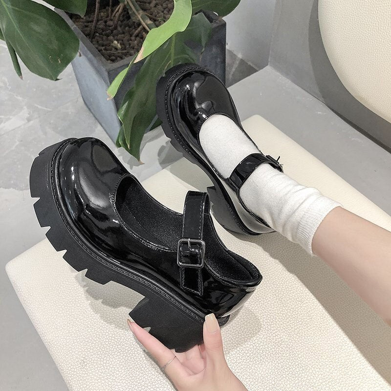 Women Japanese High Heels Waterproof