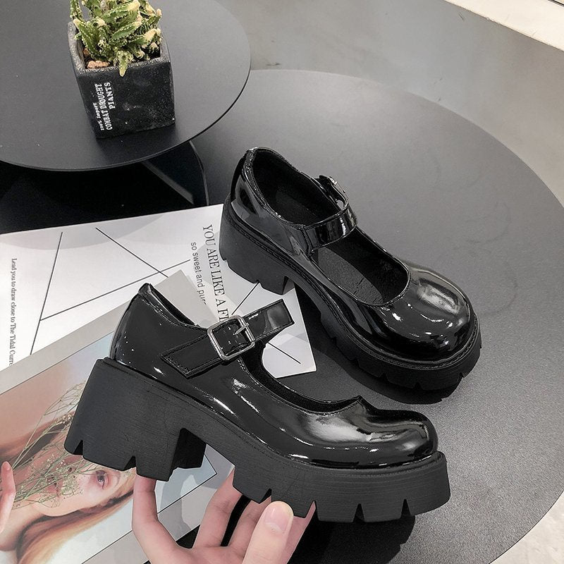 Women Japanese High Heels Waterproof