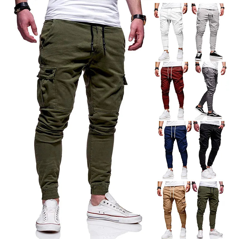 Men Running Jogging Sport Pants Hip Hop Sweatpants  Trousers Streetwear