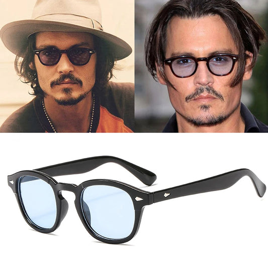 New Fashion Johnny Depp Style Round Sunglasses Men Tint Ocean Lens Party Show Sun Glasses For Women