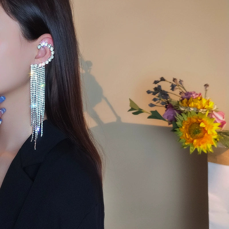 Tassel Unique Women's High-Key Dignified Earrings with Rhinestones