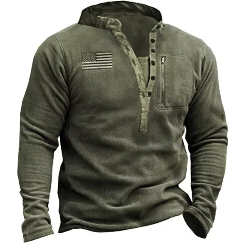 Fleece Warm Men's Long-Sleeve Sweatshirt