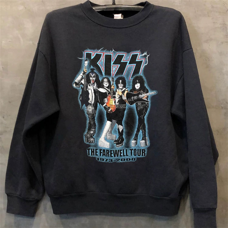 Vintage Portrait Retro Pullover Rock Band