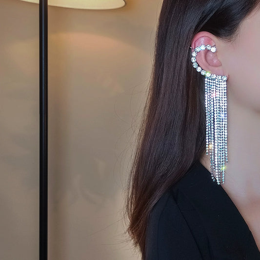 Tassel Unique Women's High-Key Dignified Earrings with Rhinestones