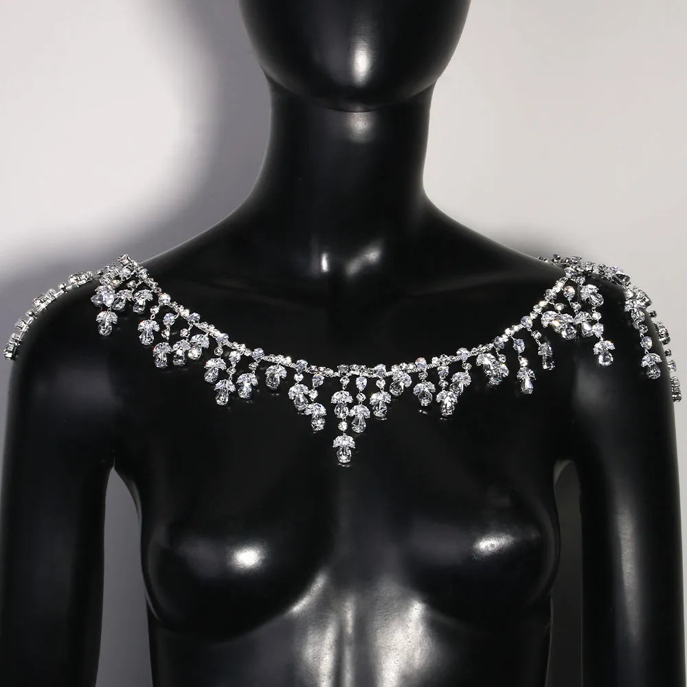 Leaf Exaggerate Shoulder Chain Top Wedding Body Accessories