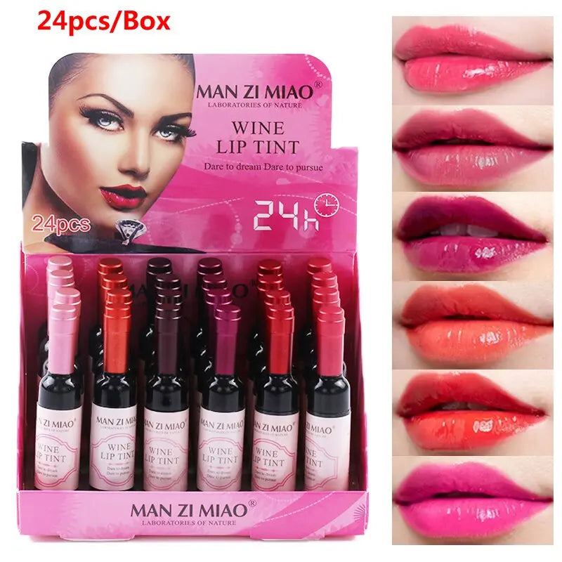 24pcs Matte Lipstick Set Free Shipping Waterproof Lip Tint Long Lasting Makeup Gloss