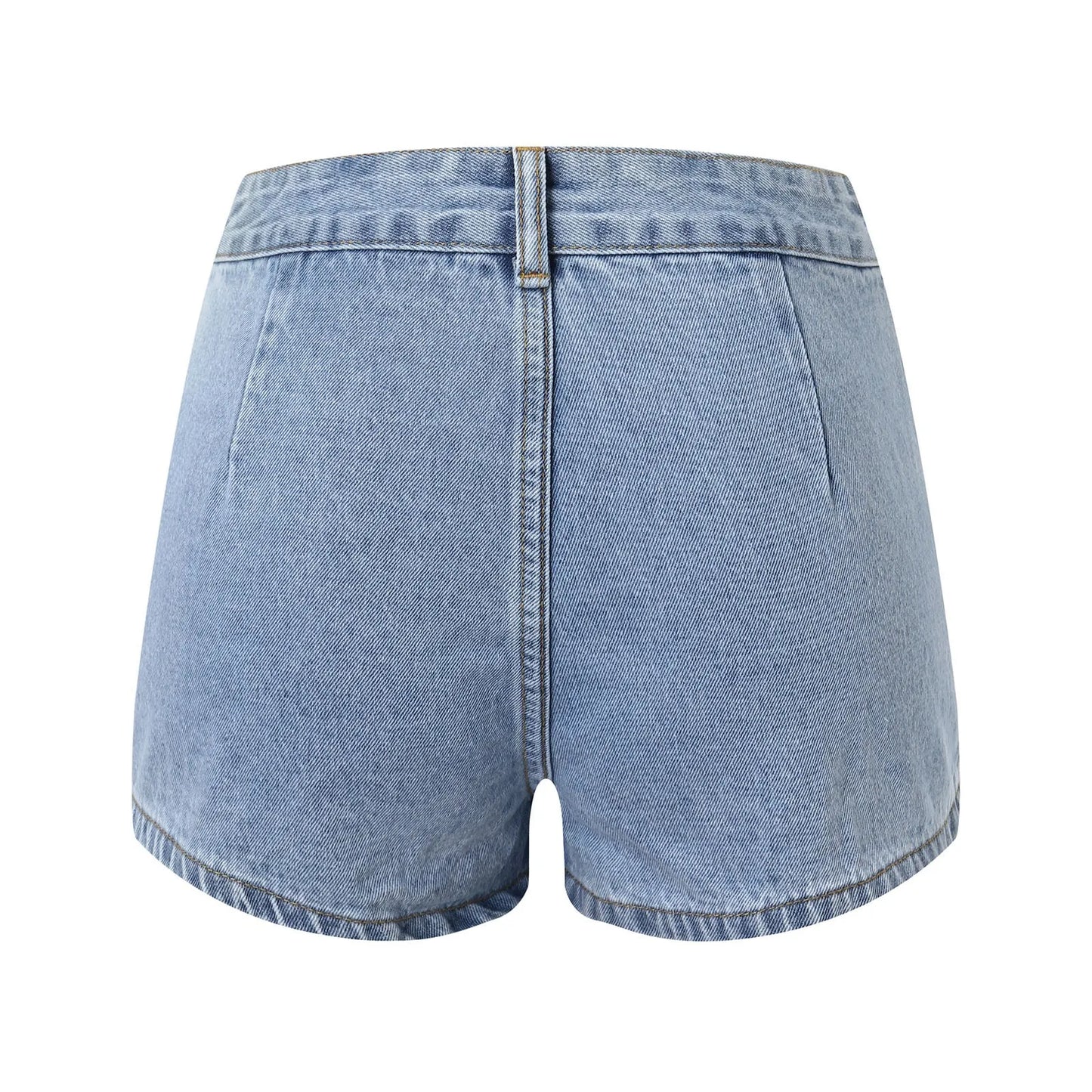 Summer Women's Fashion Short Denim Skirt Pants Nailing Beads Skinny Cargo Jeans Shorts