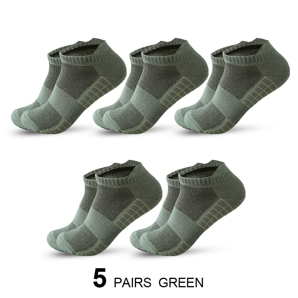 5 pairs High Quality Men Ankle Socks Breathable Cotton Sports Socks Mesh Casual Athletic Summer