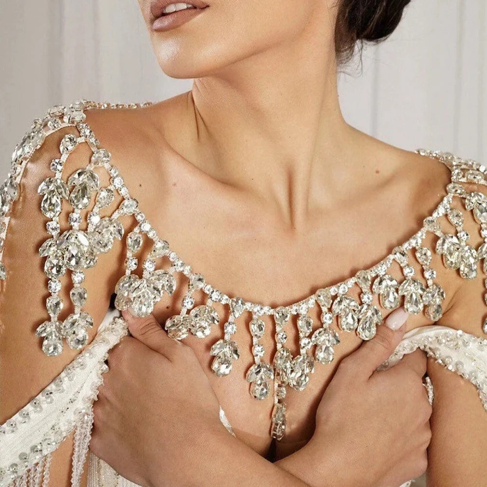 Leaf Exaggerate Shoulder Chain Top Wedding Body Accessories