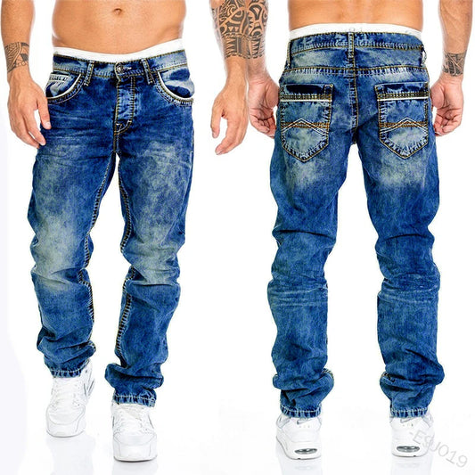 Jeans Brands Straight Stretch Slim Jean casual Pants Denim Trousers