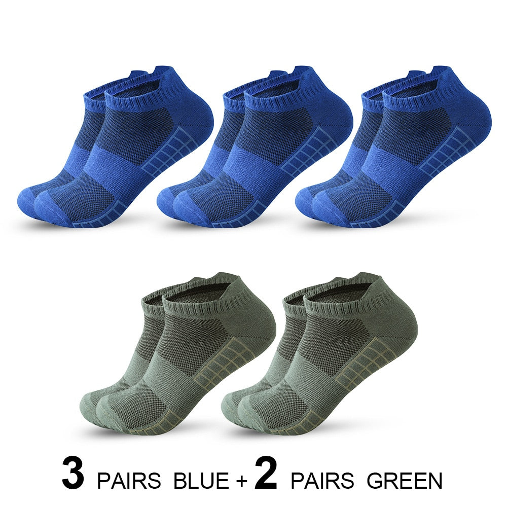 5 pairs High Quality Men Ankle Socks Breathable Cotton Sports Socks Mesh Casual Athletic Summer