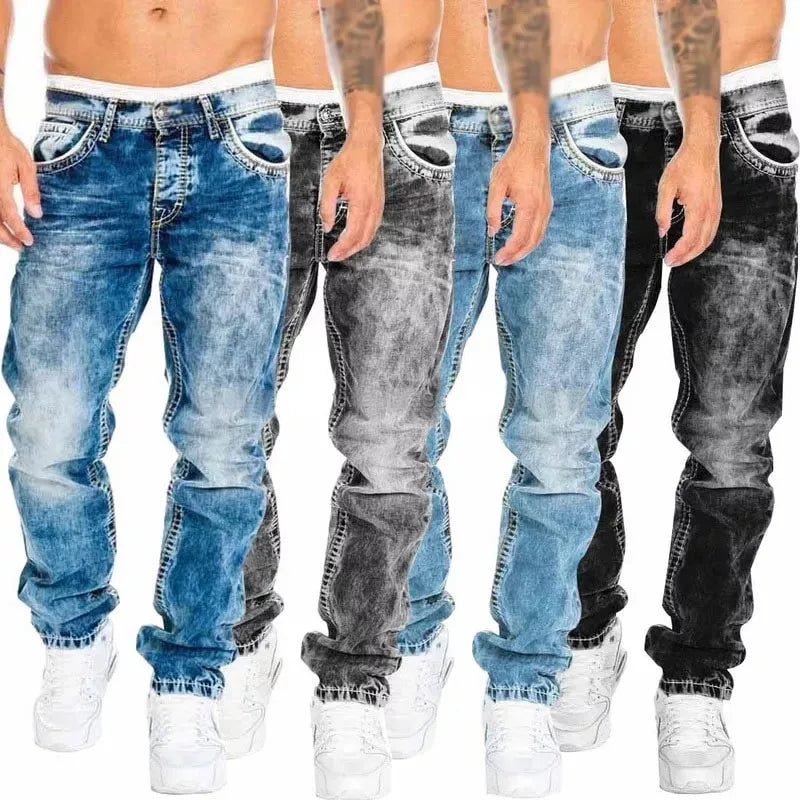 Jeans Brands Straight Stretch Slim Jean casual Pants Denim Trousers