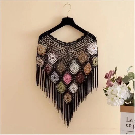 Party Outfits Cape Mesh Jacket Ladies Cloak Shawls